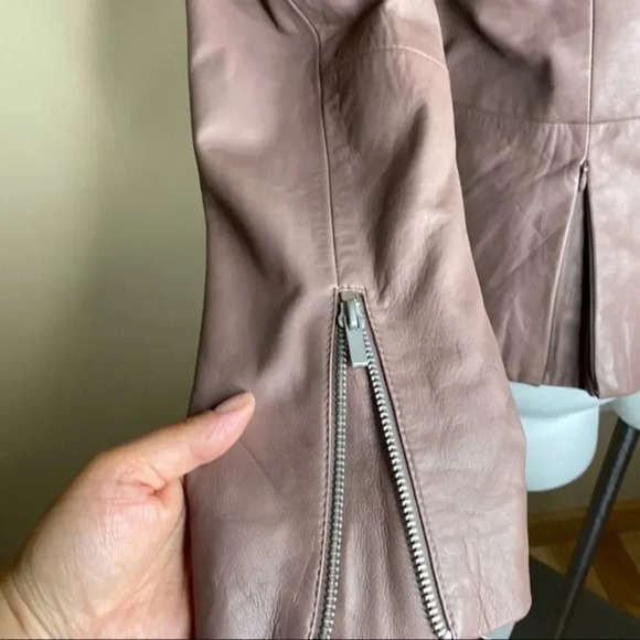 NWT Badgley Mischka Peplum Leather Jacket - Picture 9 of 16